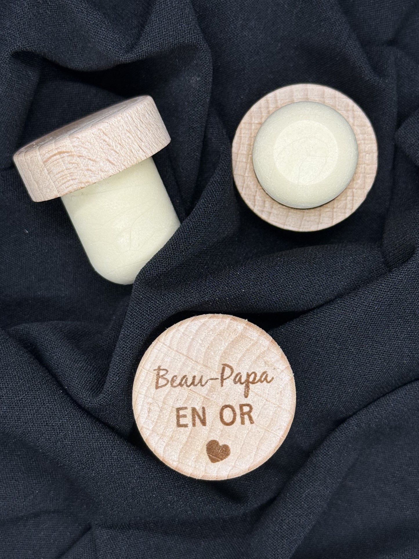Bouchon de vin gravé Beau-Papa en Or – Cadeau original et personnalisé