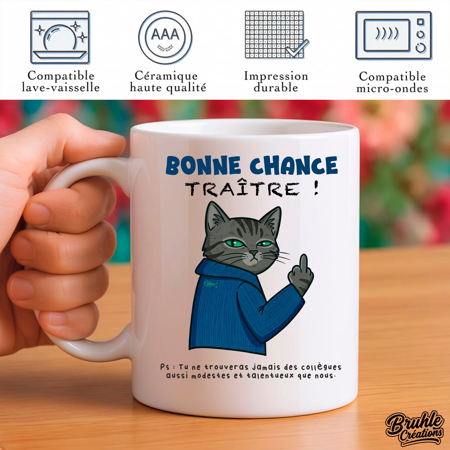 Mug "Bonne Chance Traître" - Le Cadeau de Départ Ultime