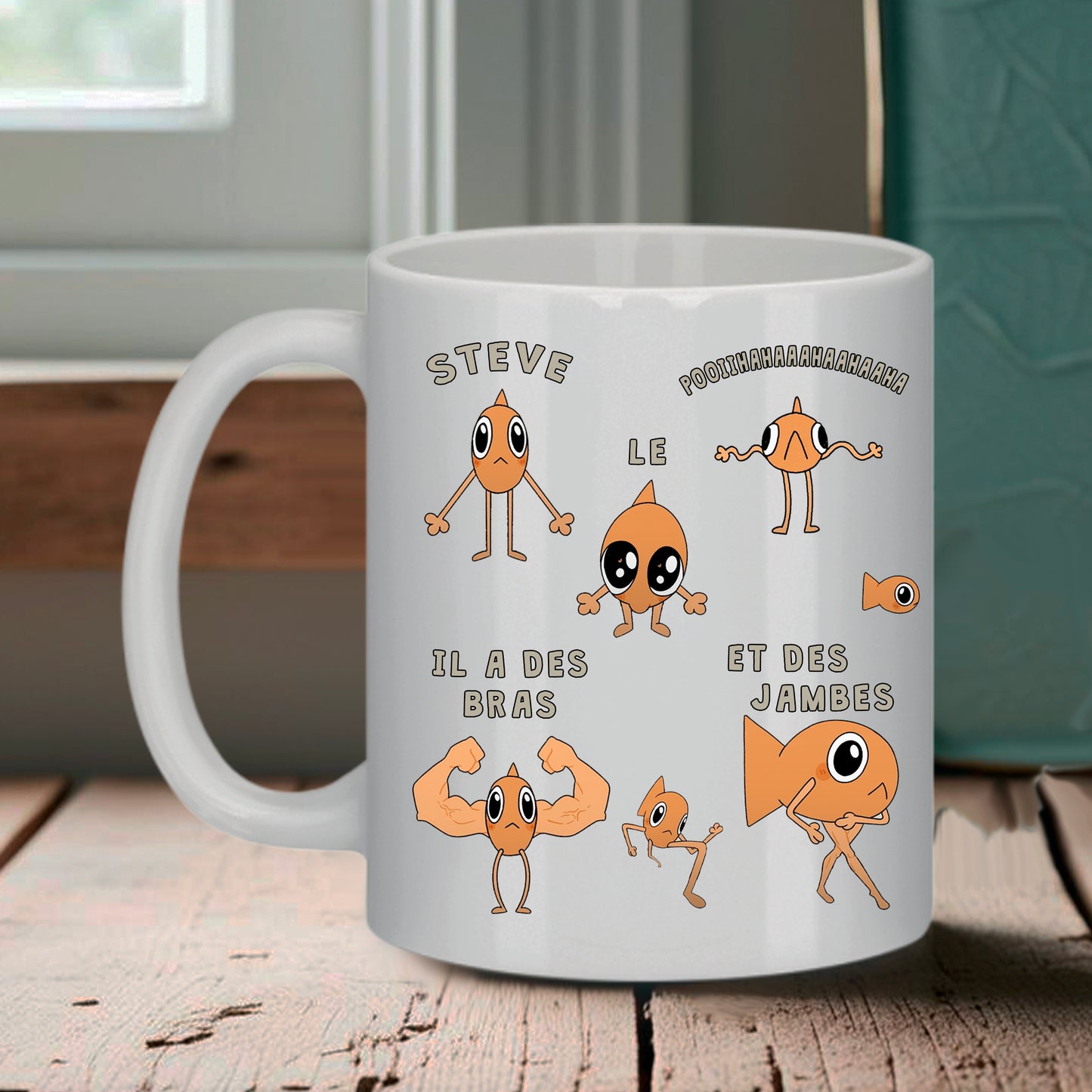 Le Mug Poisson Steve – mi-tasse, mi-légende