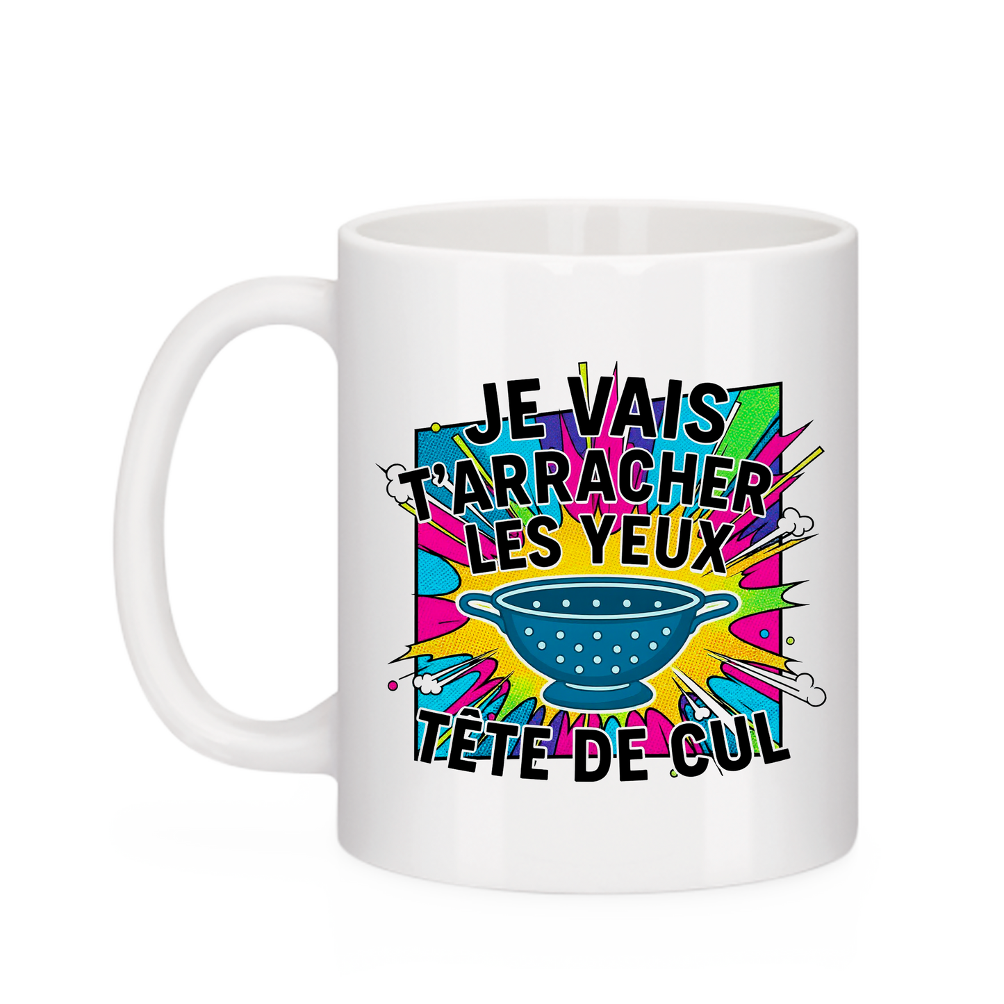 Mug Pop Art "Tête de Cul" - Design Explosif