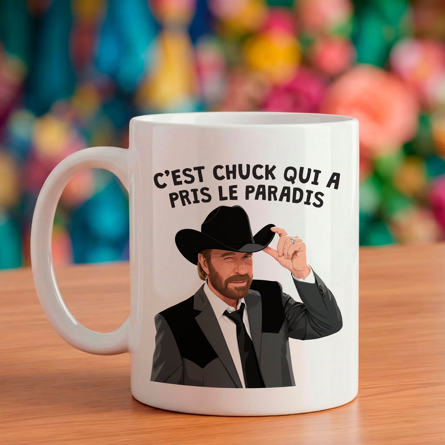 Mug L'Invincible - "C'est Chuck qui a pris le paradis" (Recto-Verso)