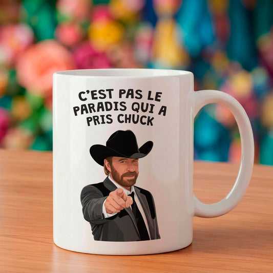Mug L'Invincible - "C'est Chuck qui a pris le paradis" (Recto-Verso)