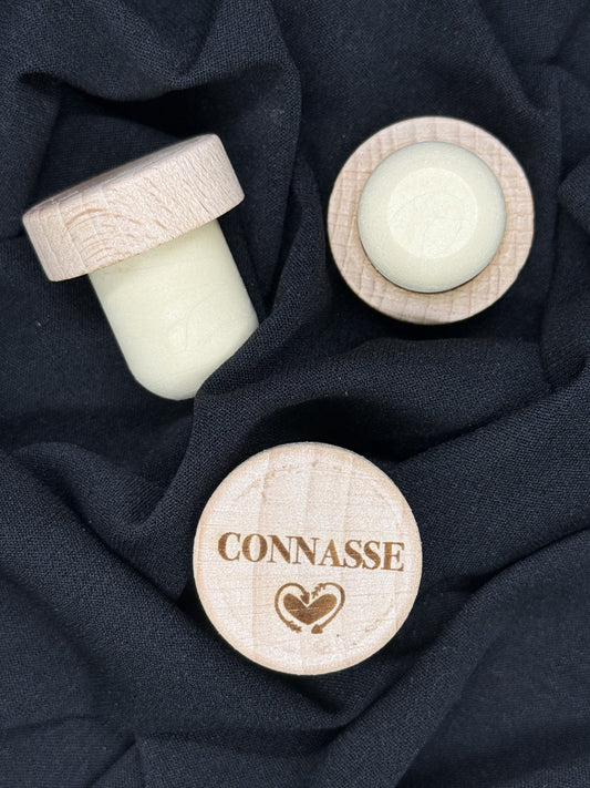 Bouchon de vin gravé Connasse – Cadeau humoristique et insolite