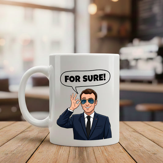 Mug Humour "For sure." – Punchline Davos – Bruhle