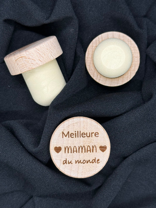 Bouchon de vin gravé Meilleure MAMAN du monde – Cadeau personnalisé et affectueux
