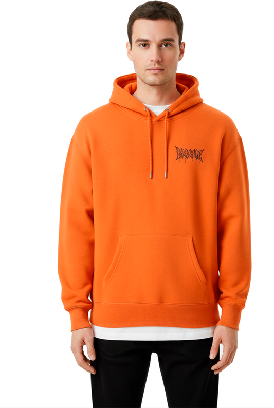 Hoodie Orange "Tête de Cul"